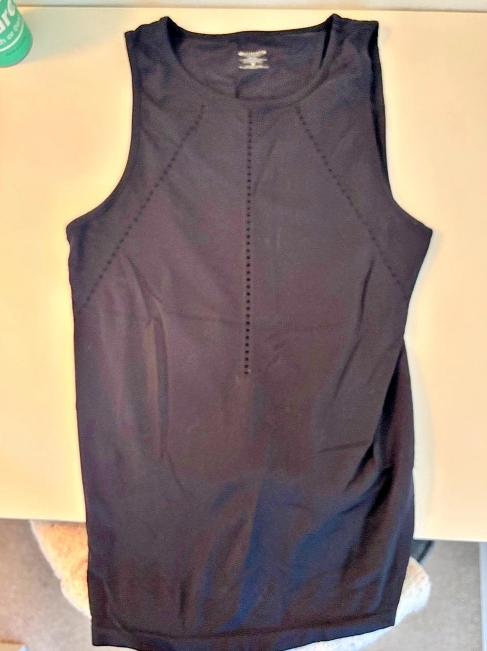 Athleta Foothill Seamless Tank Black Sleeveless Athletic Top, size M